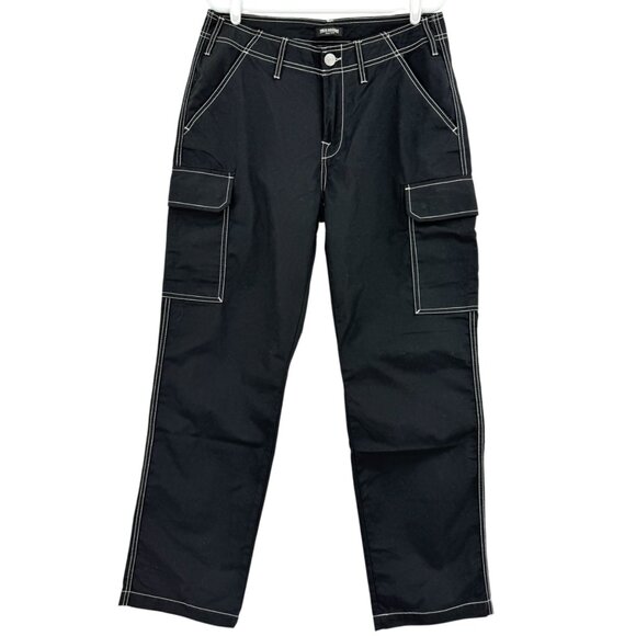 True Religion Men's Straight Leg Outline Jet Black Cargo Pants 32x32 NWT $159.00